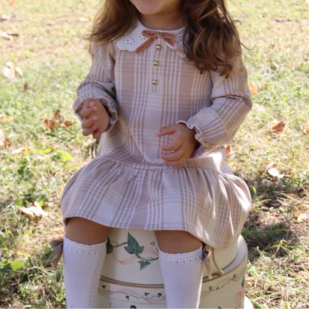Worn once! Janie and Jack size 3 plaid dress with Peter Pan collar